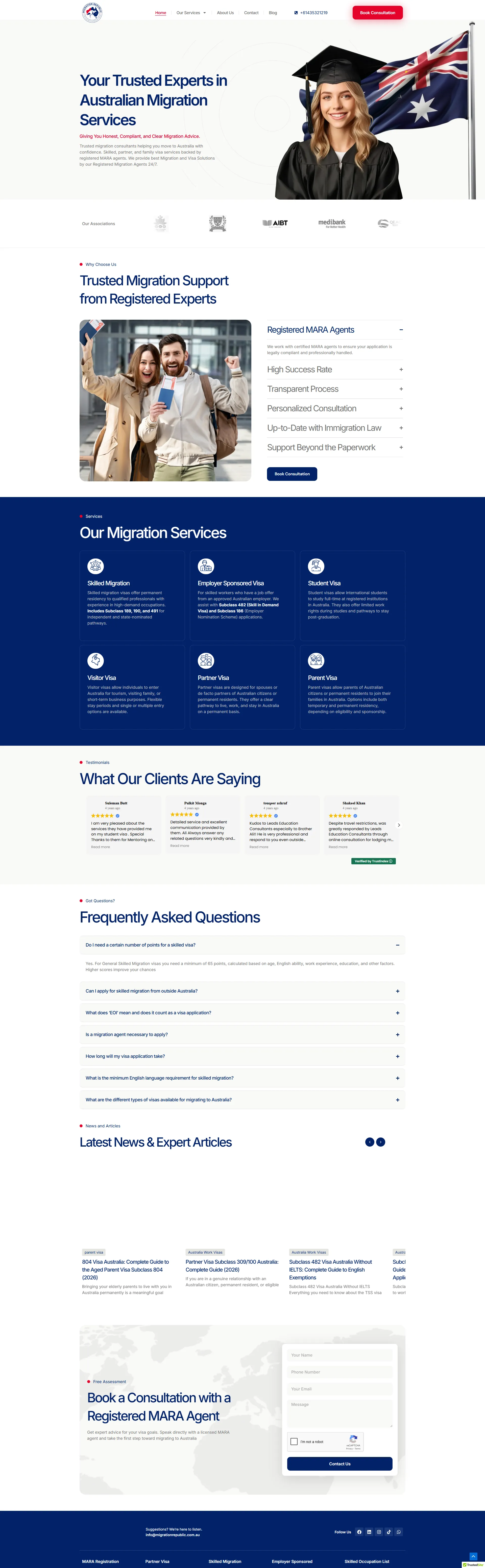Migration Republic website screenshot